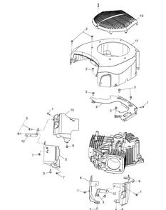 Kohler Kt735-3017 Blower Housing And Baffles Diagram and Parts List for Z-FORCEL48 (17CSDALB009-17CSDALB010)(2015) Cub Cadet Lawn Tractor
